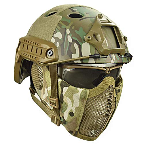 Masque Tactique Demi-visage IDOGEAR – Pour Airsoft, Paintball, Chasse – Neuf
